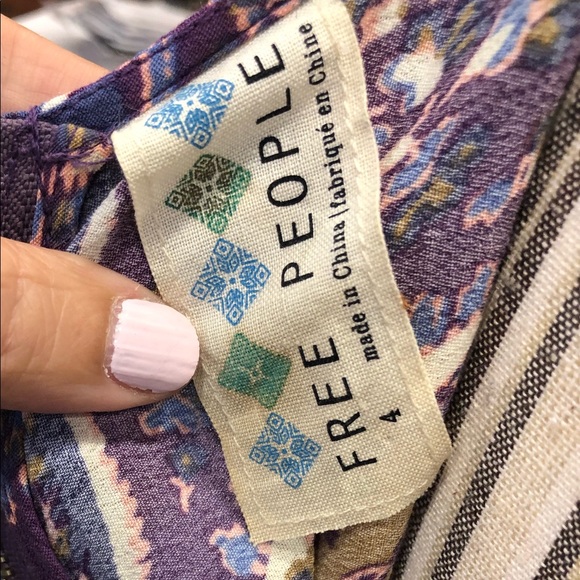 Free People paisley print summer dress size 4 - Picture 3 of 5